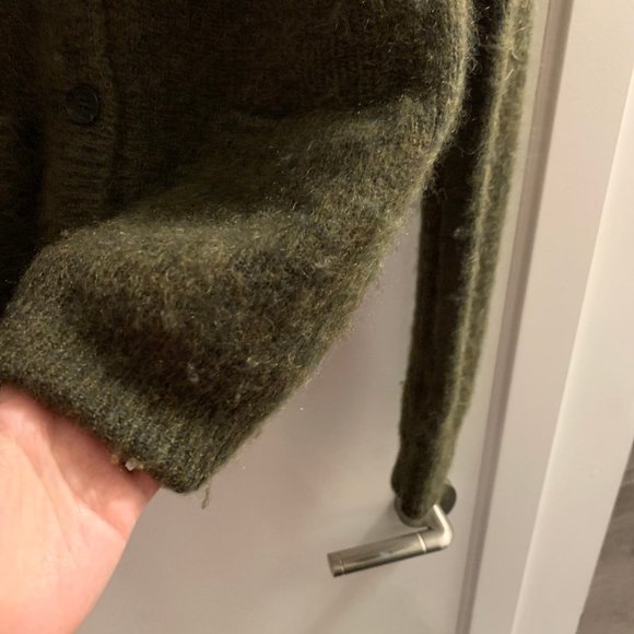 Rare CHLOE SEVIGNY for OPENING CEREMONY Green Mohair Cardigan - Picture 5 of 10